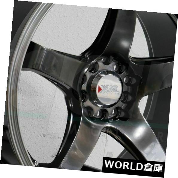 海外輸入ホイール 18x8.5 / 18x10 XXR 555 5x100 / 5x114.3 25/25クロムブラックMLホイールリムセット（4） 18x8.5/18x10 XXR 555 5x100/5x114.3 25/25 Chromium Black ML Wheels Rims Set(4) 【並行輸入品】