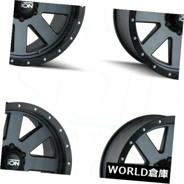 海外輸入ホイール 18x9イオン134 5x5.5 / 5x139.7 18マットガンメタルホイールリムセット（4） 18x9 Ion 134 5x5.5/5x139.7 18 Matte Gunmetal Wheels Rims Set(4) 【並行輸入品】