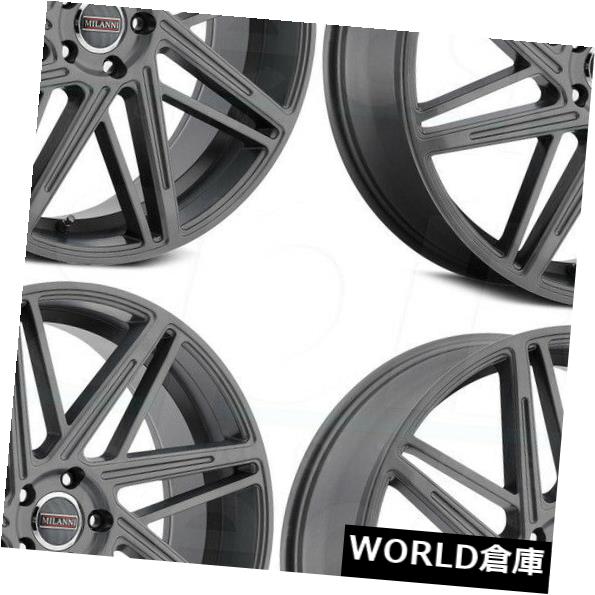 海外輸入ホイール 18x8.5 Milanni 9062 Blitz 5x114.3 32アンスラサイトホイールリムセット(4) 18x8.5 Milanni 9062 Blitz 5x114.3 32 Anthracite Wheels Rims Set(4) 【並行輸入品】|カスタムパーツ WORLD倉庫