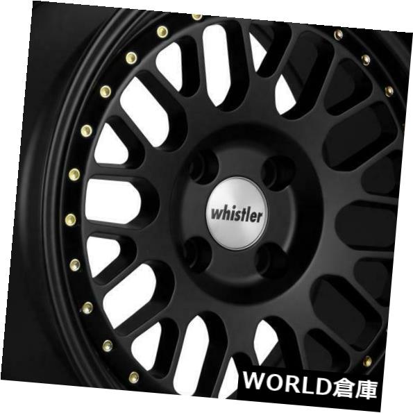 海外輸入ホイール 18x10.5ウィスラーSK1 5x114.3 22サテンブラックホイールリムセット（4） 18x10.5 Whistler SK1 5x114.3 22 Satin Black Wheels Rims Set(4) 【並行輸入品】