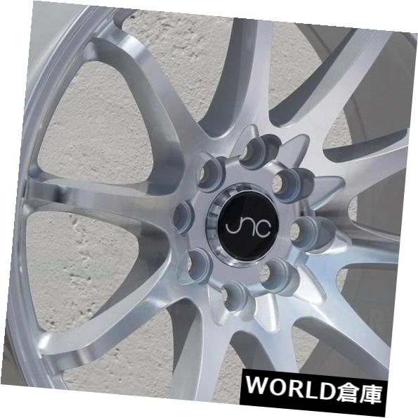 海外輸入ホイール 18x9.5 JNC 006 JNC006 5x100 / 5x114.3 15シルバーマシンフェイスホイールNew set（4） 18x9.5 JNC 006 JNC006 5x100/5x114.3 15 Silver Machine Face Wheel New set(4) 【並行輸入品】