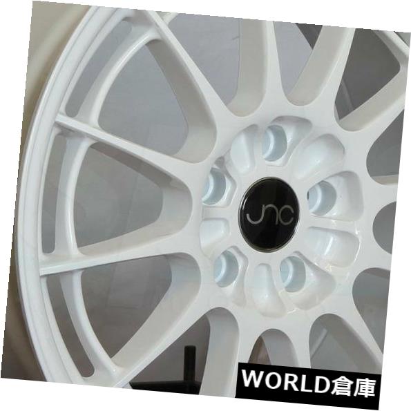 海外輸入ホイール 18x9.5 JNC 033 JNC033ブランク35ホワイトホイールリムセット（4） 18x9.5 JNC 033 JNC033 Blank 35 White Wheel Rims set(4) 【並行輸入品】
