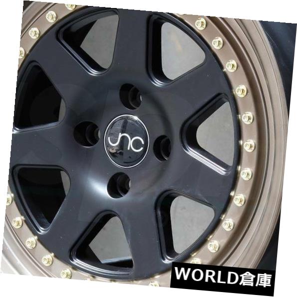 海外輸入ホイール 18x9.5 JNC 048 JNC048 5x114.3 25マットブラックブロンズリップホイールリムセット（4） 18x9.5 JNC 048 JNC048 5x114.3 25 Matte Black Bronze Lip Wheel Rims set(4) 【並行輸入品】