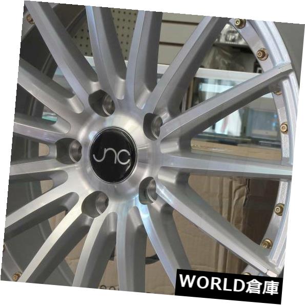 海外輸入ホイール 18x9.5 JNC 042 JNC042 5x112 35シルバーのマシンフェイス。 ホイールニューセット（4） 18x9.5 JNC 042 JNC042 5x112 35 Silver Machine Face. Wheel New set(4) 【並行輸入品】