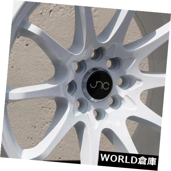 海外輸入ホイール 18x9.5 JNC 006 JNC006 5x100 / 5x114.3 15ホワイトホイールリムセット（4） 18x9.5 JNC 006 JNC006 5x100/5x114.3 15 White Wheel Rims set(4) 【並行輸入品】