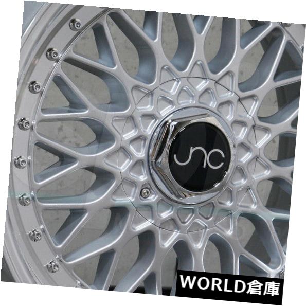 海外輸入ホイール 18x9.5 JNC 004 JNC004 5x112 / 5x120 25シルバーマシンリップホイールNew set（4） 18x9.5 JNC 004 JNC004 5x112/5x120 25 Silver Machine Lip Wheel New set(4) 【並行輸入品】