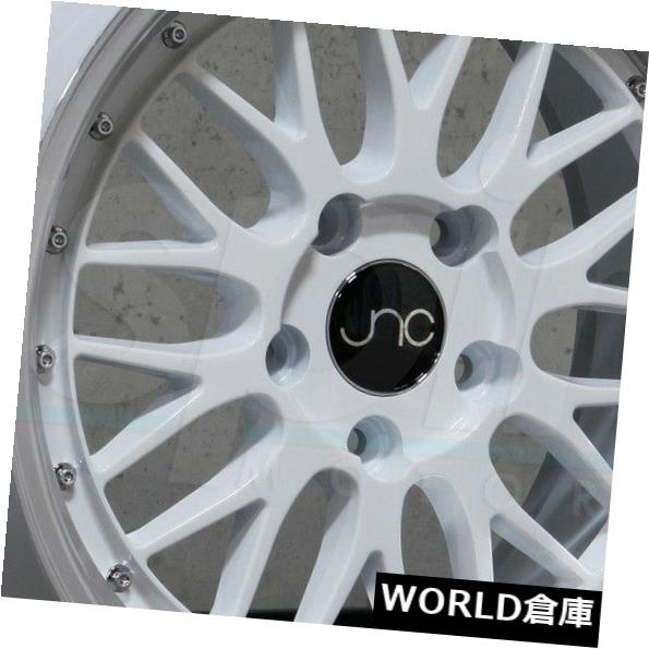 海外輸入ホイール 18x8 / 18x10 JNC 005 JNC005 5x120 34/22ホワイトマシンリップホイールリムセット（4） 18x8/18x10 JNC 005 JNC005 5x120 34/22 White Machine Lip Wheel Rims set(4) 【並行輸入品】