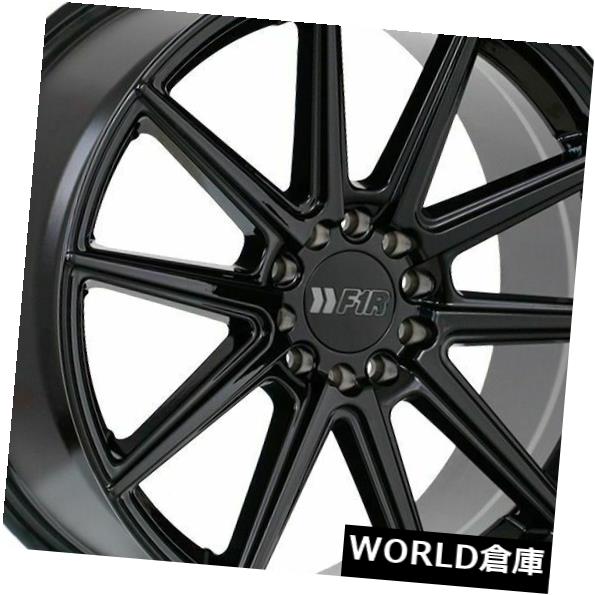 海外輸入ホイール 18x9.5 F1R F27 5x100 / 5x114.3 38グロスブラックホイールリムセット（4） 18x9.5 F1R F27 5x100/5x114.3 38 Gloss Black Wheels Rims Set(4) 【並行輸入品】