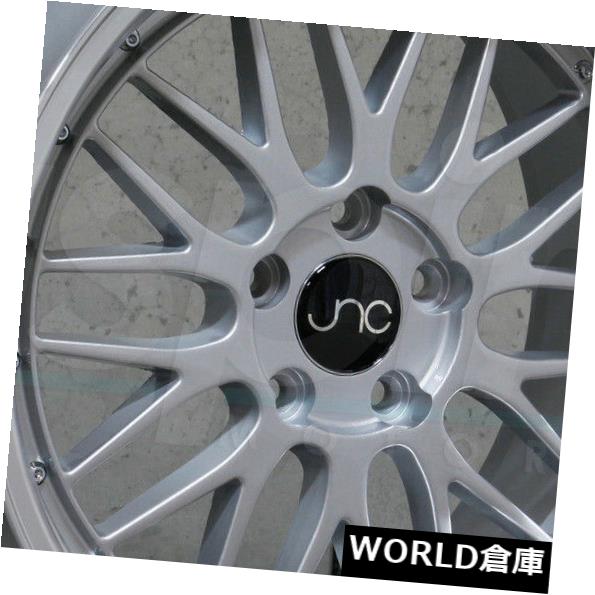海外輸入ホイール 18x8 / 18x10 JNC 005 JNC005 5x112 34/25シルバーマシンリップホイールリムセット（4） 18x8/18x10 JNC 005 JNC005 5x112 34/25 Silver Machine Lip Wheel Rims set(4) 【並行輸入品】