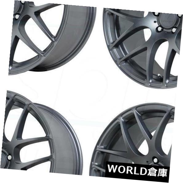 海外輸入ホイール 18x8.5 Verde V44 Empire 5x114.3 35マットグラファイトホイールリムセット（4） 18x8.5 Verde V44 Empire 5x114.3 35 Matte Graphite Wheels Rims Set(4) 【並行輸入品】