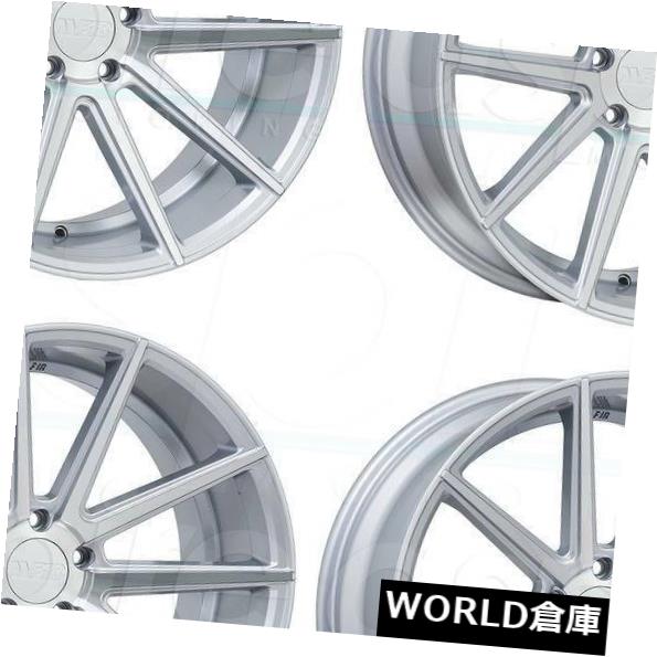 海外輸入ホイール 18x9.5 F1R F27 5x114.3 / 5x120 38マシンシルバーホイールリムセット（4） 18x9.5 F1R F27 5x114.3/5x120 38 Machine Silver Wheels Rims Set(4) 【並行輸入品】
