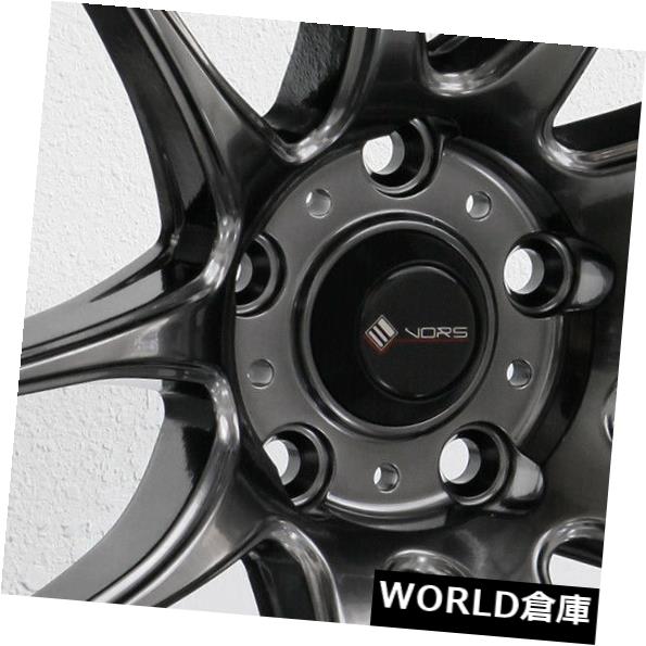 海外輸入ホイール 18x9.5 Vors TR4 5x110 35ハイパーブラックホイールリムセット（4） 18x9.5 Vors TR4 5x110 35 Hyper Black Wheels Rims Set(4) 【並行輸入品】