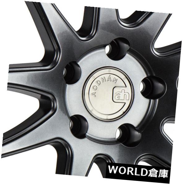 海外輸入ホイール 18x8.5 Aodhan DS02 DS2 5x114.3 35ハイパーブラックホイールリムセット（4） 18x8.5 Aodhan DS02 DS2 5x114.3 35 Hyper Black Wheels Rims Set(4) 【並行輸入品】