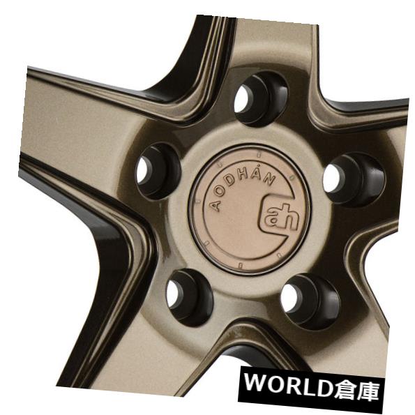 海外輸入ホイール 18x8.5 Aodhan DS05 DS5 5x100 35ブロンズホイールリムセット（4） 18x8.5 Aodhan DS05 DS5 5x100 35 Bronze Wheels Rims Set(4) 【並行輸入品】