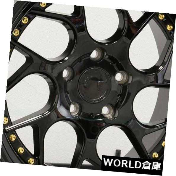 海外輸入ホイール 18x9.5 / 18x10.5 Aodhan DS01 DS1 5x120 25/25グロスブラックホイールリムセット（4） 18x9.5/18x10.5 Aodhan DS01 DS1 5x120 25/25 Gloss Black Wheels Rims Set(4) 【並行輸入品】