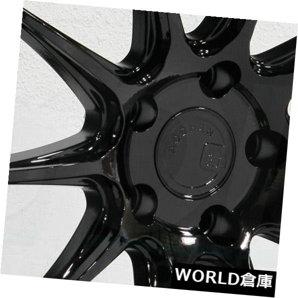 海外輸入ホイール 18x9.5 Aodhan DS07 DS7 5x114.3 22グロスブラックホイールリムセット（4） 18x9.5 Aodhan DS07 DS7 5x114.3 22 Gloss Black Wheels Rims Set(4) 【並行輸入品】