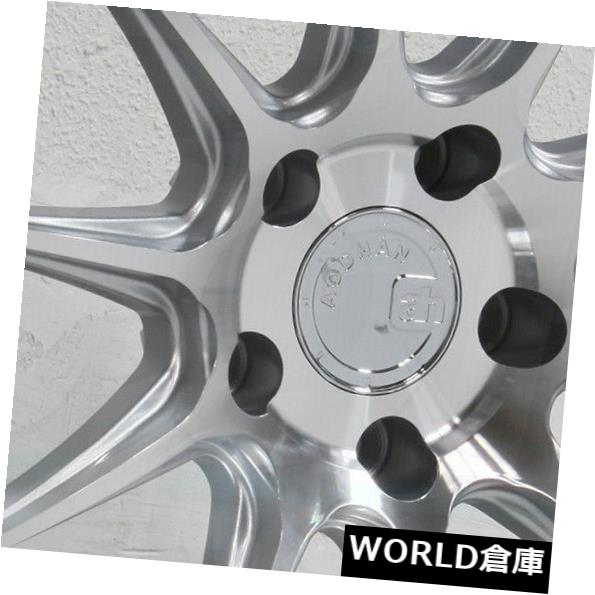 海外輸入ホイール 18x9.5 Aodhan DS07 DS7 5x114.3 22シルバー加工ホイールリムセット（4） 18x9.5 Aodhan DS07 DS7 5x114.3 22 Silver Machined Wheels Rims Set(4) 【並行輸入品】