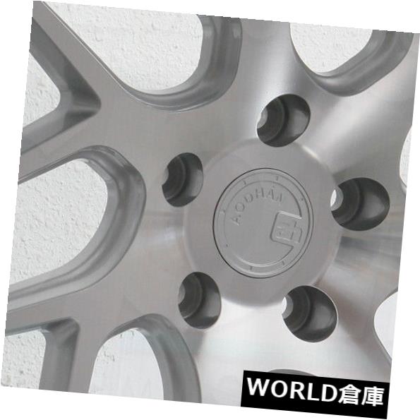 海外輸入ホイール 18x8 / 18x9 Aodhan LS008 LS8 5x100 35/30シルバー加工ホイールリムセット(4) 18x8/18x9 Aodhan LS008 LS8 5x100 35/30 Silver Machined Wheels Rims Set(4) 【並行輸入品】