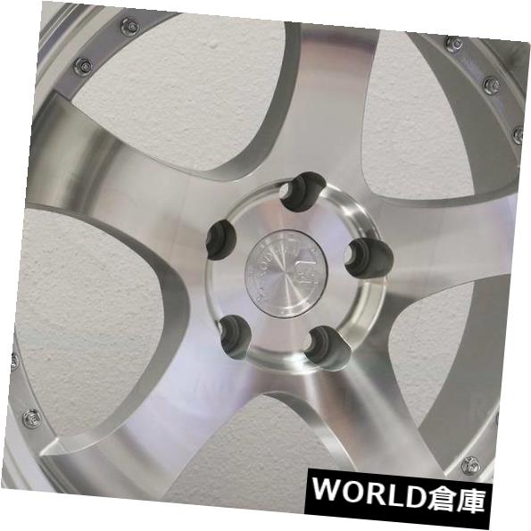 海外輸入ホイール 18x10.5 Aodhan AH03 AH3 5x100 35シルバーホイールリムセット（4） 18x10.5 Aodhan AH03 AH3 5x100 35 Silver Wheels Rims Set(4) 【並行輸入品】