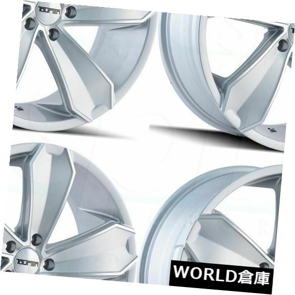 海外輸入ホイール 18x8 Touren TR71 5x112 35グロスシルバー加工ホイールリムセット（4） 18x8 Touren TR71 5x112 35 Gloss Silver Machined Wheels Rims Set(4) 【並行輸入品】