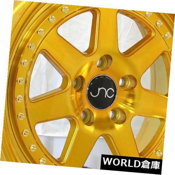 海外輸入ホイール 17x8 / 17x9 JNC 048 JNC048 5x120 30/25透明ゴールドホイールリムセット（4） 17x8/17x9 JNC 048 JNC048 5x120 30/25 Transparent Gold Wheel Rims set(4) 【並行輸入品】