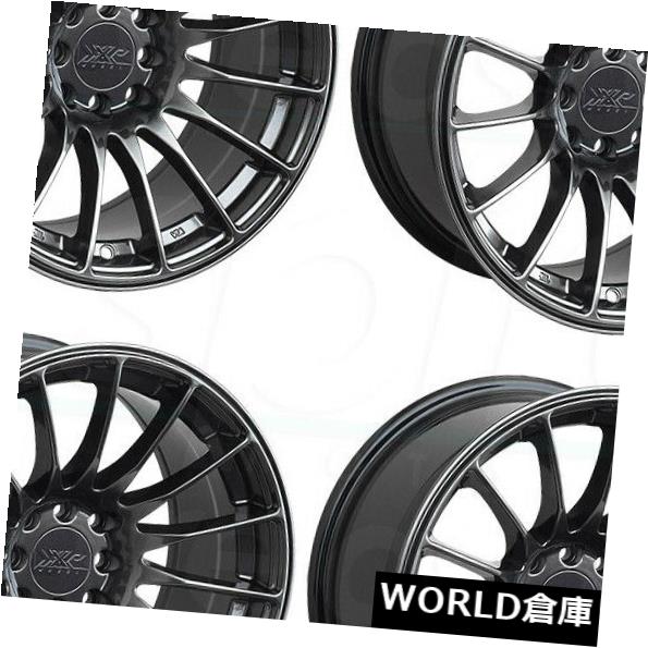 海外輸入ホイール 18x8.75 / 18x9.7 5 XXR 550 5x100 / 5x114.3 36/36クロムブラックホイールリムセット（4） 18x8.75/18x9.75 XXR 550 5x100/5x114.3 36/36 Chromium Black Wheels Rims Set(4) 【並行輸入品】