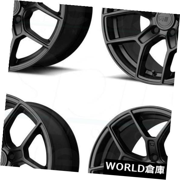 海外輸入ホイール 17x8.5 / 17x9.5 Motegi MR133 5x114.3 45/45サテンブラックホイールリムセット（4） 17x8.5/17x9.5 Motegi MR133 5x114.3 45/45 Satin Black Wheels Rims Set(4) 【並行輸入品】
