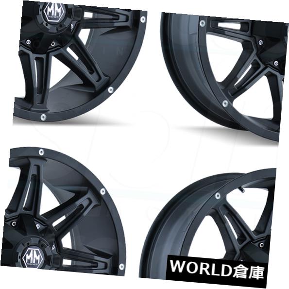 海外輸入ホイール 17x9メイヘムランページ8x6.5 / 8x170 -12マットブラックホイールリムセット（4） 17x9 Mayhem Rampage 8x6.5/8x170 -12 Matte Black Wheels Rims Set(4) 【並行輸入品】