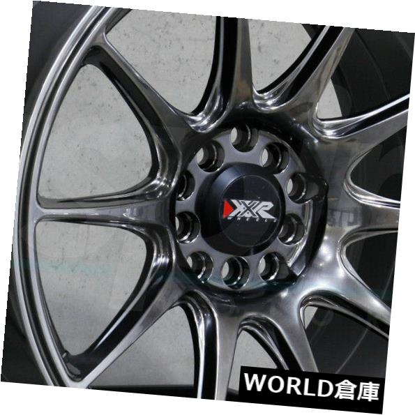 海外輸入ホイール 18x8.75 / 18x9.7 5 XXR 527 5x100 / 5x114.3 35/35クロムブラックホイールリムセット（4） 18x8.75/18x9.75 XXR 527 5x100/5x114.3 35/35 Chromium Black Wheels Rims Set(4) 【並行輸入品】｜カスタムパーツ WORLD倉庫