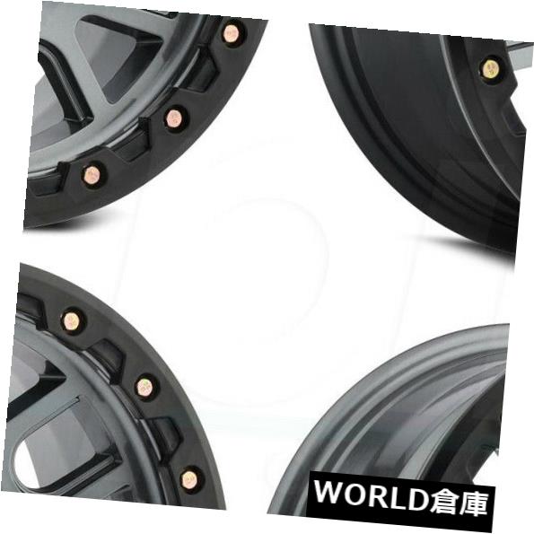 海外輸入ホイール 17x9 Vision 111 Nemesis 5x5 / 5x127 -12ガンメタルホイールリムセット（4） 17x9 Vision 111 Nemesis 5x5/5x127 -12 Gunmetal Wheels Rims Set(4) 【並行輸入品】｜カスタムパーツ WORLD倉庫