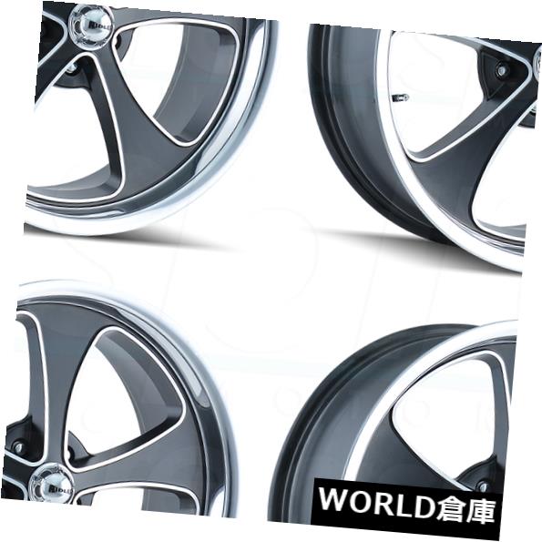 海外輸入ホイール 18x8 / 18x9.5 Ridler 645 5x5.5 / 5x139.7 0/0ブラックポリッシュリップホイールリムセット（4） 18x8/18x9.5 Ridler 645 5x5.5/5x139.7 0/0 Black Polished Lip Wheels Rims Set(4) 【並行輸入品】｜カスタムパーツ WORLD倉庫