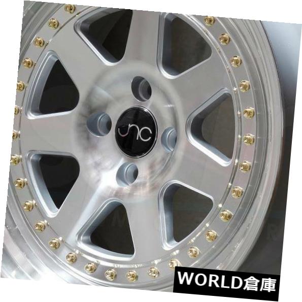 海外輸入ホイール 17x8 JNC 048 JNC048 5x112 30シルバーのマシンフェイス。 ホイールリムセット（4） 17x8 JNC 048 JNC048 5x112 30 Silver Machine Face. Wheel Rims set(4) 【並行輸入品】｜カスタムパーツ WORLD倉庫