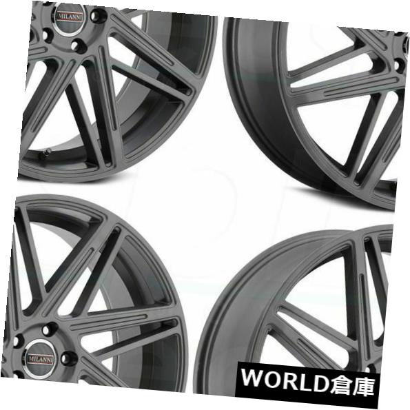 海外輸入ホイール 22x9 Milanni 9062 Blitz 5x115 38無煙炭ホイールリムセット（4） 22x9 Milanni 9062 Blitz 5x115 38 Anthracite Wheels Rims Set(4) 【並行輸入品】｜カスタムパーツ WORLD倉庫