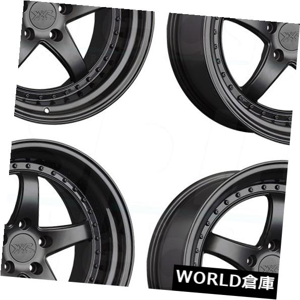 海外輸入ホイール 18x8.5 XXR 565 5x114.3 35フラットブラックグロスブラックリップホイールリムセット(4) 18x8.5 XXR 565 5x114.3 35 Flat Black Gloss Black Lip Wheels Rims Set(4) 【並行輸入品】|カスタムパーツ WORLD倉庫