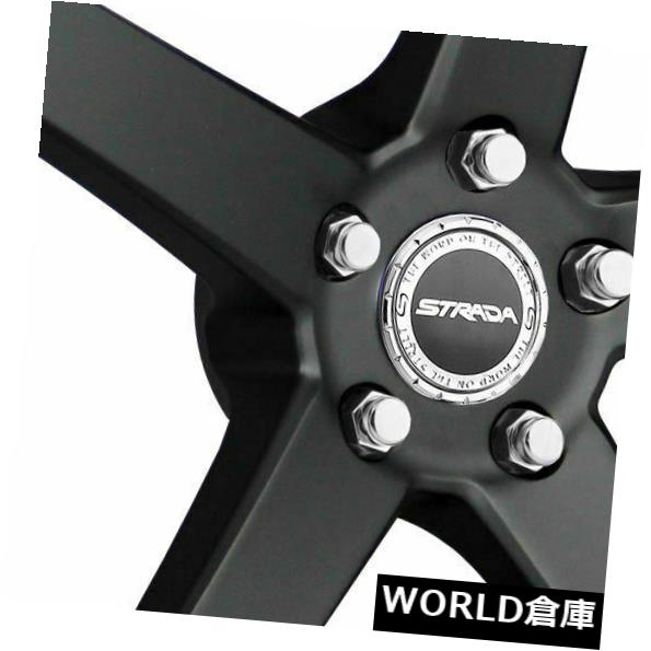 海外輸入ホイール 18x8 Strada S35 Perfetto 5x108 40ブラックホイールリムセット(4) 18x8 Strada S35 Perfetto 5x108 40 Black Wheels Rims Set(4) 【並行輸入品】|カスタムパーツ WORLD倉庫