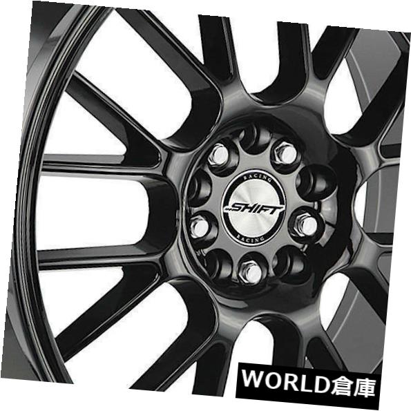 海外輸入ホイール 18x8.5シフトH28クランク5x100 / 5x114.3 30ブラックホイールリムセット（4） 18x8.5 Shift H28 Crank 5x100/5x114.3 30 Black Wheels Rims Set(4) 【並行輸入品】｜カスタムパーツ WORLD倉庫
