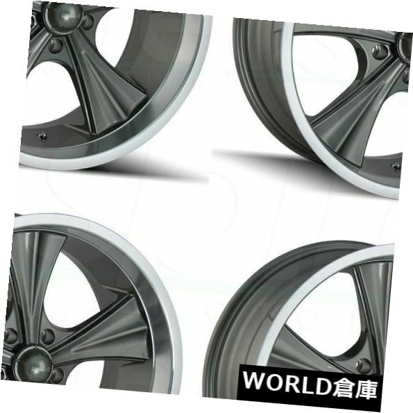 海外輸入ホイール 18x9.5 Ridler 651 5x5 / 5x127 0ガンメタルホイールリムセット(4) 18x9.5 Ridler 651 5x5/5x127 0 Gunmetal Wheels Rims Set(4) 【並行輸入品】|カスタムパーツ WORLD倉庫