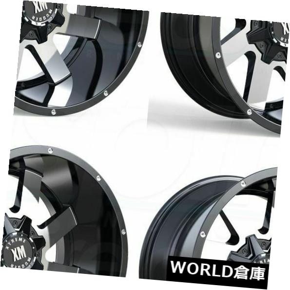 海外輸入ホイール 17x9 Xtreme Mudder XM322 6x135 / 6x5.5 0グロスブラックマシンホイールリムセット（4） 17x9 Xtreme Mudder XM322 6x135/6x5.5 0 Gloss Black Machine Wheels Rims Set(4) 【並行輸入品】｜カスタムパーツ WORLD倉庫