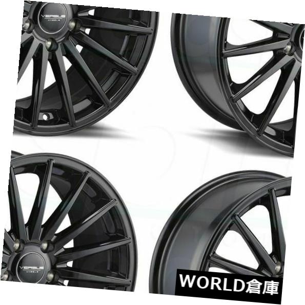 海外輸入ホイール 18x8.5 / 18x9.5対VS74 5x120 35/40ブラックホイールリムセット（4） 18x8.5/18x9.5 Versus VS74 5x120 35/40 Black Wheels Rims Set(4) 【並行輸入品】｜カスタムパーツ WORLD倉庫
