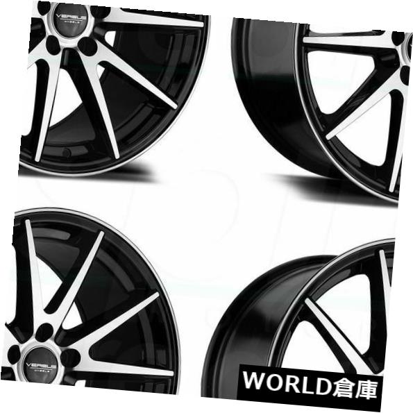 海外輸入ホイール 18x8.5 / 18x9.5対VS73 5x112 35/40ブラックマシンフェイスホイールリムセット（4） 18x8.5/18x9.5 Versus VS73 5x112 35/40 Black Machine Face Wheels Rims Set(4) 【並行輸入品】｜カスタムパーツ WORLD倉庫