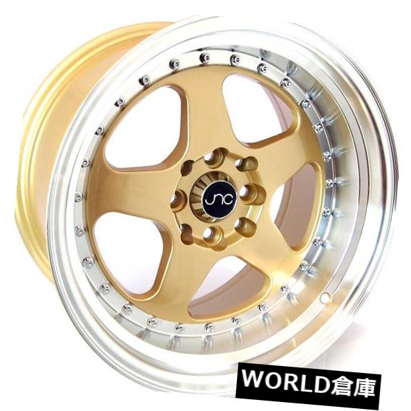 海外輸入ホイール 17x9 JNC 010 JNC010 4x100 / 4x114.3 20 Gold Machine Lip Wheel新しいセット（4） 17x9 JNC 010 JNC010 4x100/4x114.3 20 Gold Machine Lip Wheel New set(4) 【並行輸入品】｜カスタムパーツ WORLD倉庫