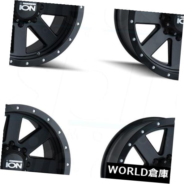 海外輸入ホイール 17x8.5イオン134 5x5 / 5x127 -6マットブラックホイールリムセット（4） 17x8.5 Ion 134 5x5/5x127 -6 Matte Black Wheels Rims Set(4) 【並行輸入品】｜カスタムパーツ WORLD倉庫 193,820円