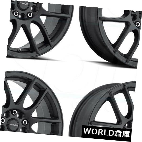 海外輸入ホイール 18x7.5 Raceline 141B Mystique 5x110 / 5x114.3 42ブラックホイールリムセット（4） 18x7.5 Raceline 141B Mystique 5x110/5x114.3 42 Black Wheels Rims Set(4) 【並行輸入品】｜カスタムパーツ WORLD倉庫