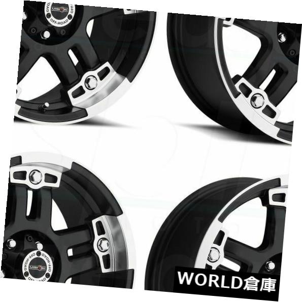 海外輸入ホイール 18x9 Vision 394 Warlord 6x5.5 / 6x139.7 30ブラックマシニングホイールリムセット（4） 18x9 Vision 394 Warlord 6x5.5/6x139.7 30 Black Machined Wheels Rims Set(4) 【並行輸入品】｜カスタムパーツ WORLD倉庫