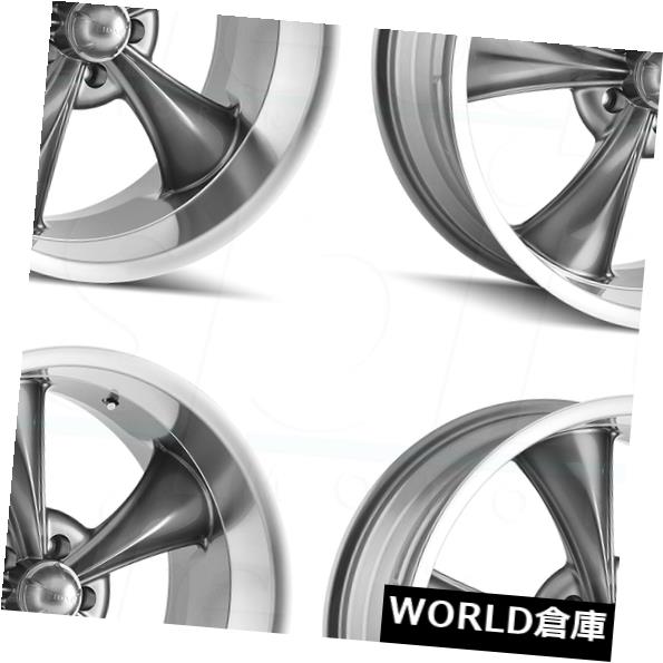 海外輸入ホイール 18x8ライダー695 5x4.75 / 5x120.6 5 0ガンメタルホイールリムセット（4） 18x8 Ridler 695 5x4.75/5x120.65 0 Gunmetal Wheels Rims Set(4) 【並行輸入品】｜カスタムパーツ WORLD倉庫 190,630円