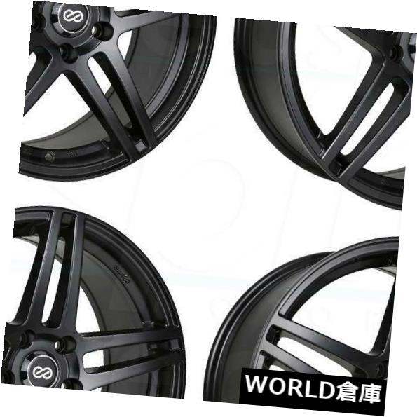 海外輸入ホイール 16x7 Enkei RSF5 5x100 38ブラックペイントホイールリムセット（4） 16x7 Enkei RSF5 5x100 38 Black Paint Wheels Rims Set(4) 【並行輸入品】｜カスタムパーツ WORLD倉庫