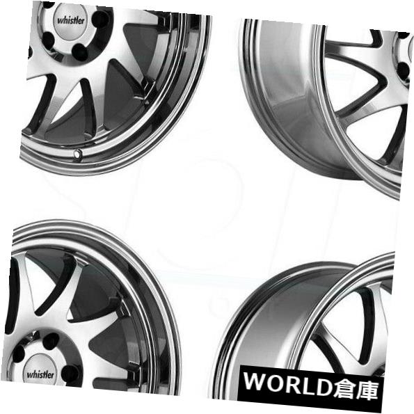 海外輸入ホイール 16x8ウィスラーKR7 4x100 0クロームホイールリムセット（4） 16x8 Whistler KR7 4x100 0 Chrome Wheels Rims Set(4) 【並行輸入品】｜カスタムパーツ WORLD倉庫