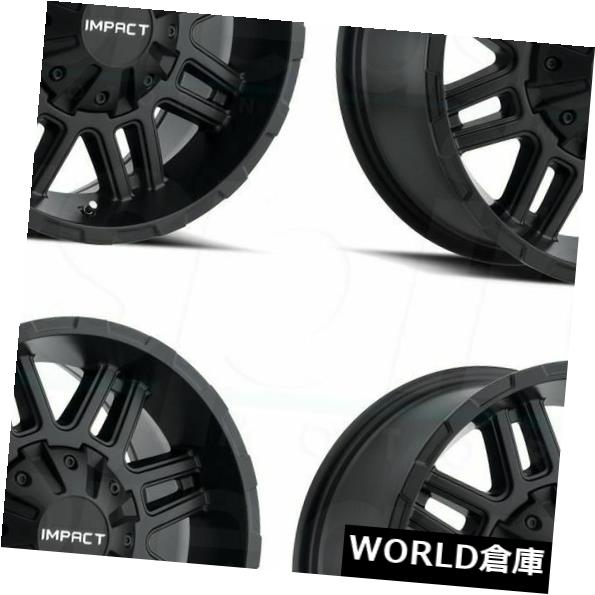 海外輸入ホイール 17x9 Impact 262Bインターセプター5x114.3 / 5x5 18ブラックホイールリムセット（4） 17x9 Impact 262B Interceptor 5x114.3/5x5 18 Black Wheels Rims Set(4) 【並行輸入品】｜カスタムパーツ WORLD倉庫