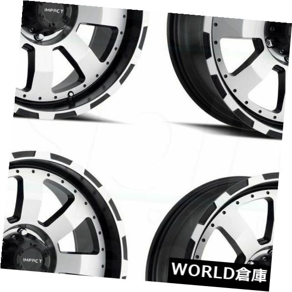 海外輸入ホイール 17x9 Impact 505B Destroyer 5x5 / 5x127 0ブラックマシンフェイスホイールリムセット（4） 17x9 Impact 505B Destroyer 5x5/5x127 0 Black Machine Face Wheels Rims Set(4) 【並行輸入品】｜カスタムパーツ WORLD倉庫