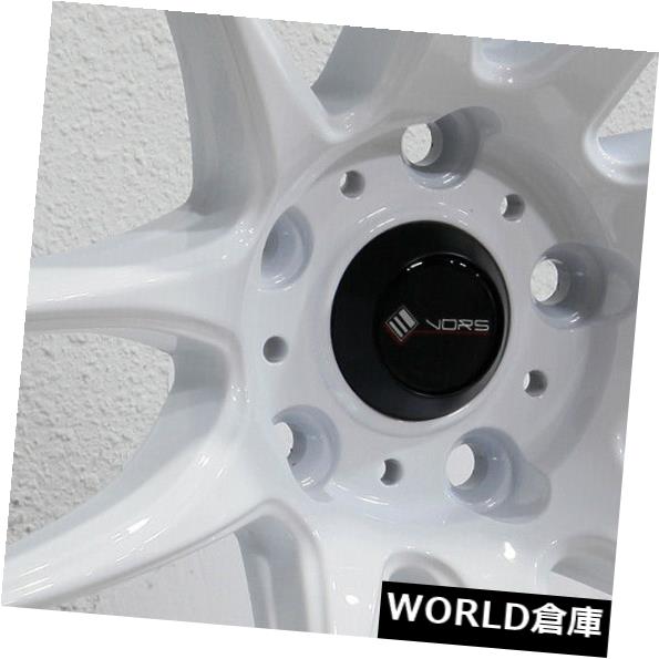 海外輸入ホイール 18x8.5 / 18x9.5 Vors TR4 5x114.3 35/35ホワイトホイールリムセット(4) 18x8.5/18x9.5 Vors TR4 5x114.3 35/35 White Wheels Rims Set(4) 【並行輸入品】|カスタムパーツ WORLD倉庫